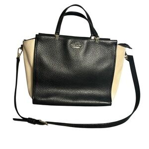 Kate Spade Black and Cream Leather Bag